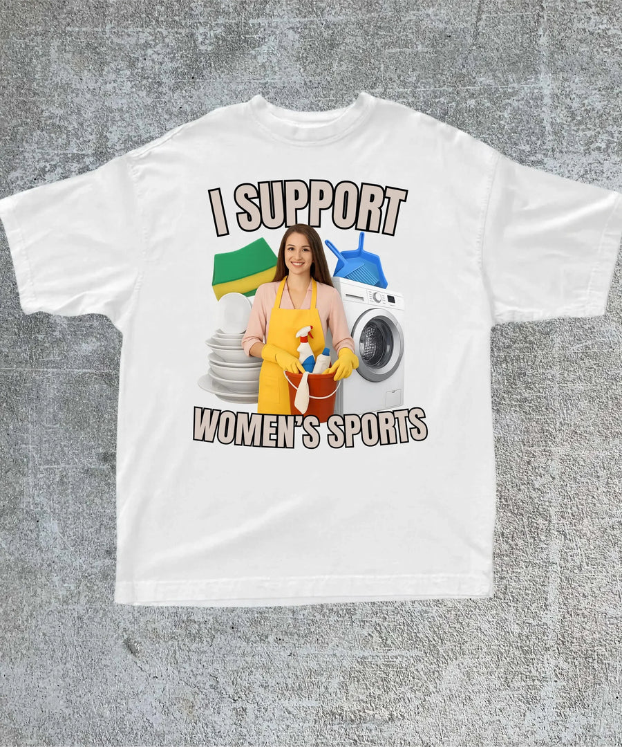 Jag stöder damidrott – sarkastisk T-shirt