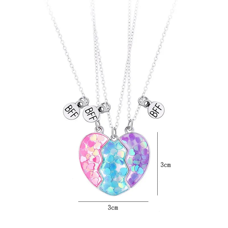 Magnetic Peach Broken Heart Necklace - Image 5