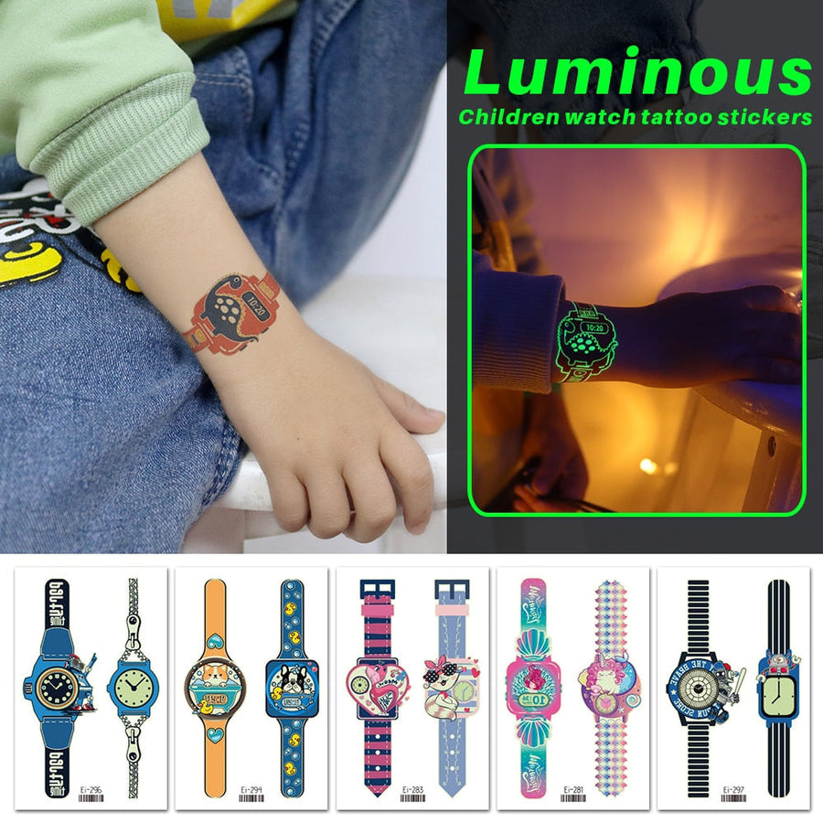 Luminous Temporary Tattoo Watch Sticker - Image 4