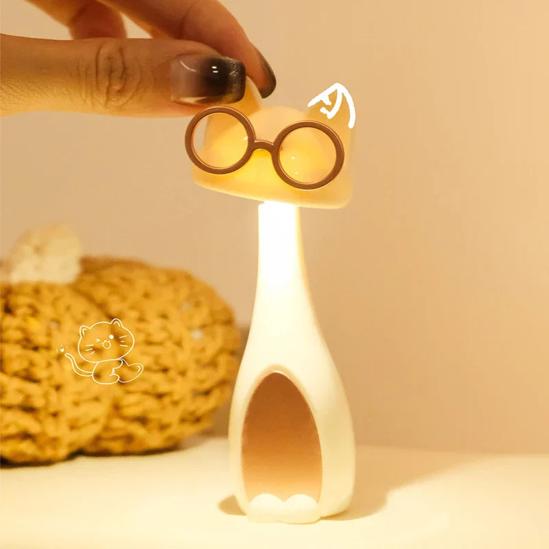 Nine Lives Cat Bedside Night Lamp