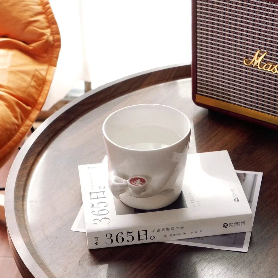 Cute Mug-in-Mug Korean Style Coffee Cup - Image 2