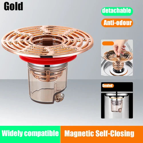 Magnetic Self-Closing Anti-Odor Bathroom Strainer Cover - Image 11