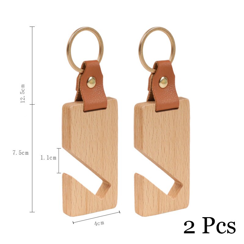 Portable Keychain Wood Phone Stand - Image 6