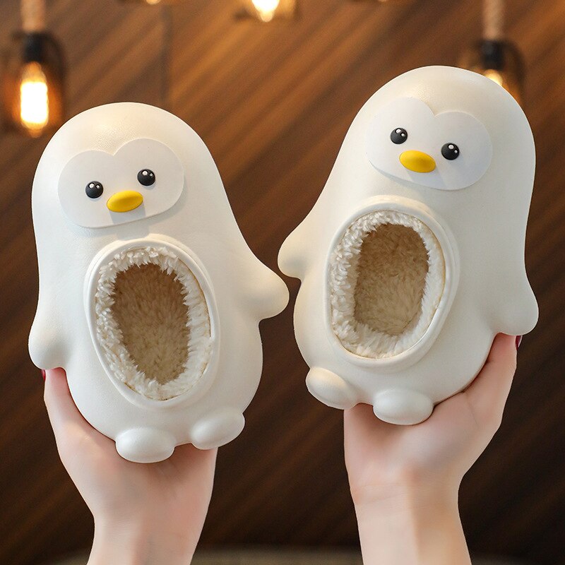 Mini Penguin Waterproof Warm Kids Slippers