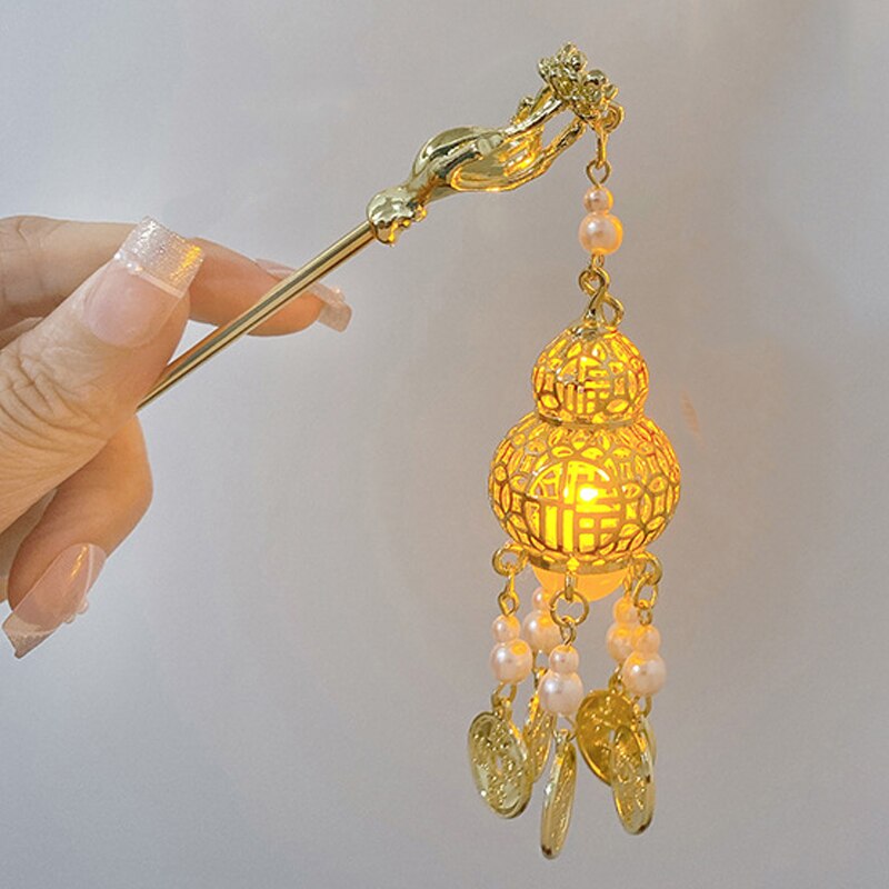 Luminous Stylish Butterfly Lantern Hairpin - Image 6