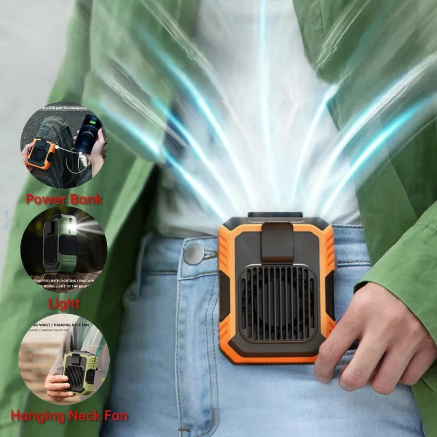 USB Rechargeable Portable Waist Clip Air Conditioner Fan - Image 0