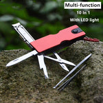 10in1 Stainless Steel EDC Keychain Tool