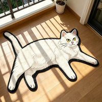 Pawprint Cute Cat-Shape Area Rug