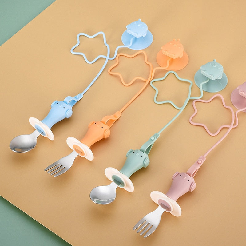 Anti-drop Baby Spoon Fork Set - Image 2