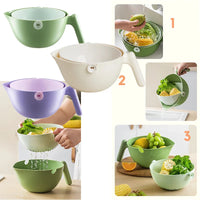 Double Layer Quick Vegetable Drainer Basket - Image 3