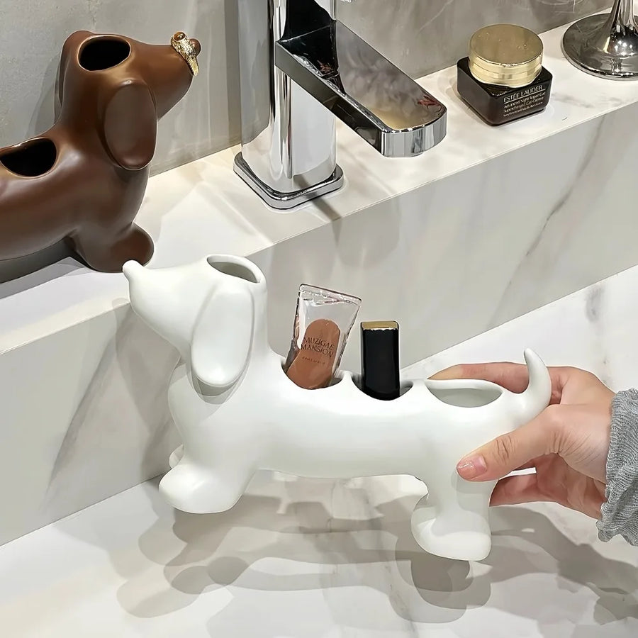Sausage Dog Multi-Purpose Bathroom Organizer - Image 1
