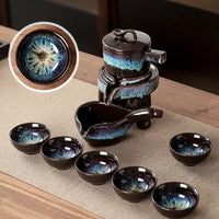 Royal Golden Porcelain Dragon Flow Tea Set - Image 9