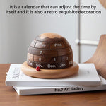 Unique Planet Wooden Table Calendar