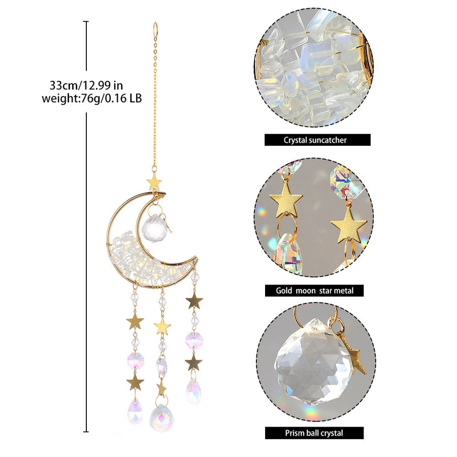 Crystal Sun Catcher Moon Decor - Image 13