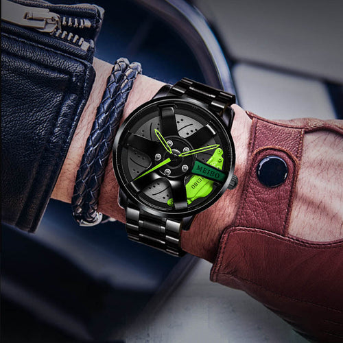 Waterproof Car Wheel Rim Wrist Men Watch - Image 0