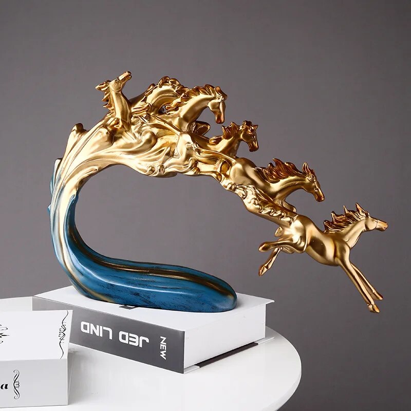 Nordic Luxury Galloping Horse Home Decoration - Image 1