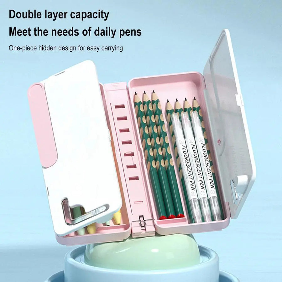Note Keeper Foldable Book Holder Pencil Box - Image 2