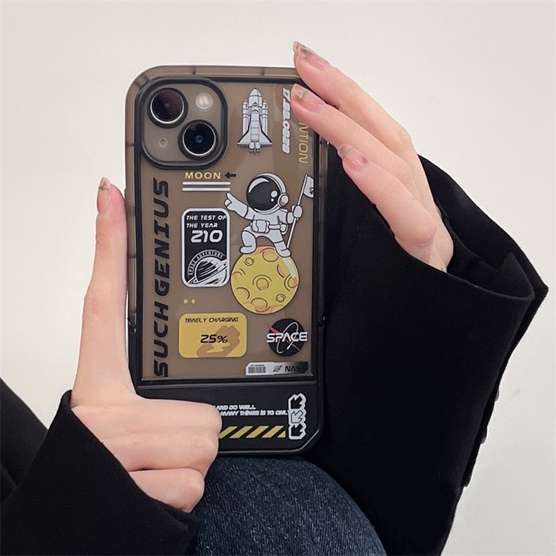 Space Astronaut Invisible Holder iPhone Case - Image 4