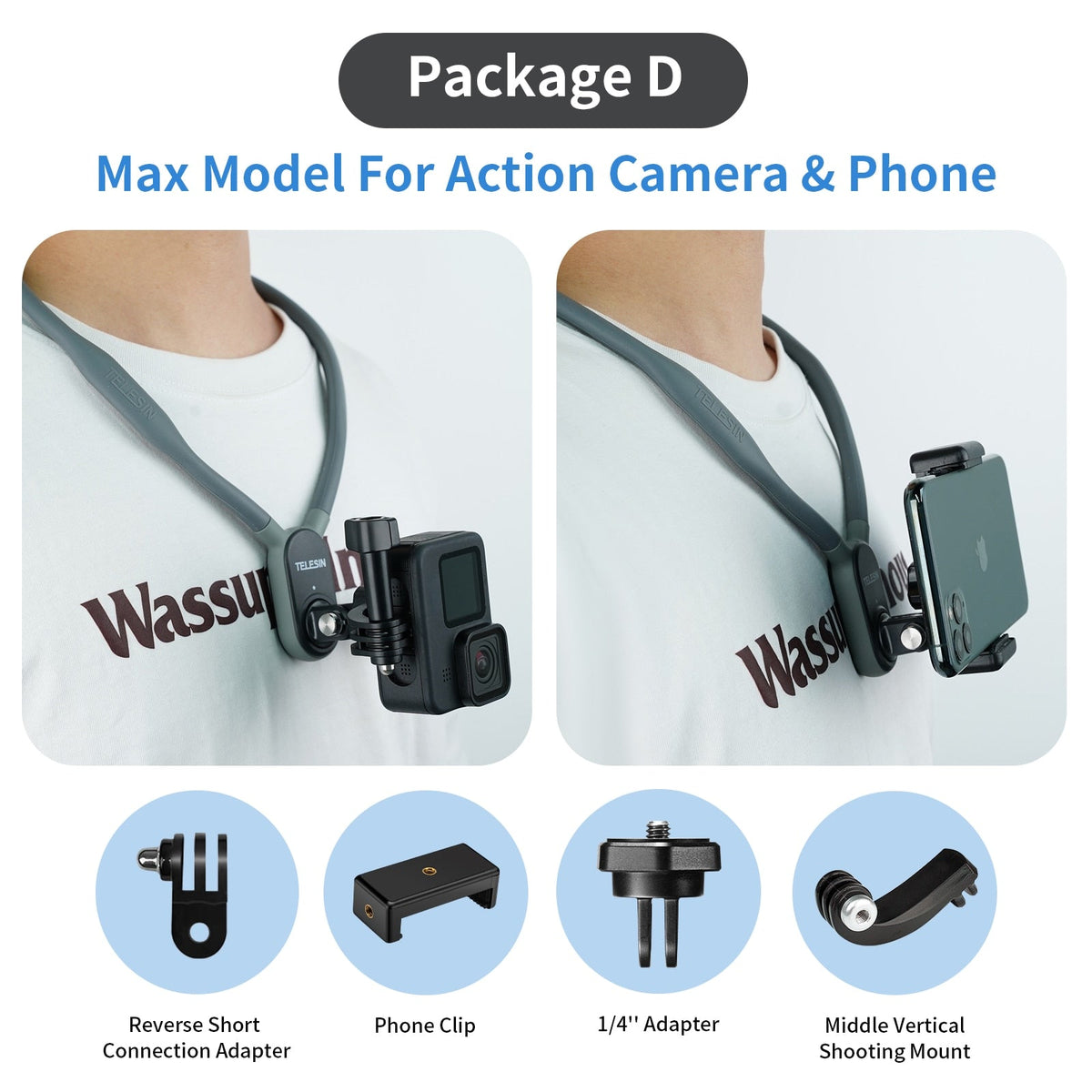 Magnetic Silicone Neck-Mounted Action Camera Accessories