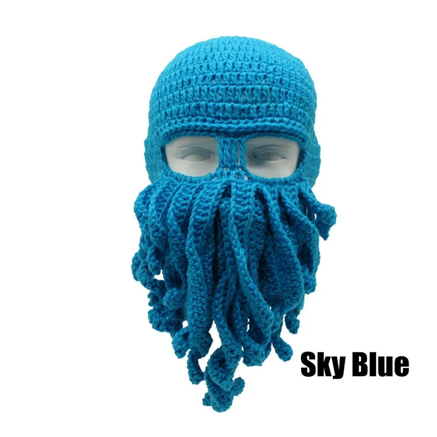 Octopus Tentacle Knitted Face Winter Mask - Image 8