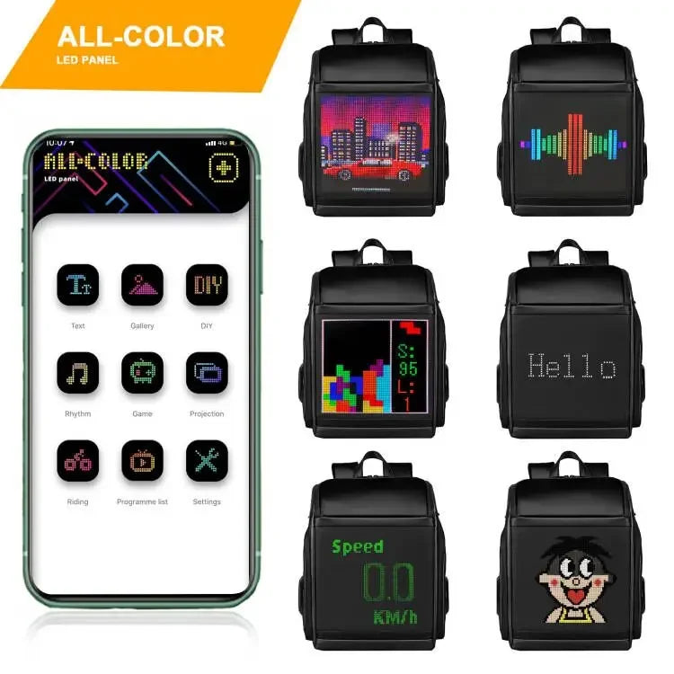 Dynamic Display LED Bluetooth Speaker Backpack - Image 2