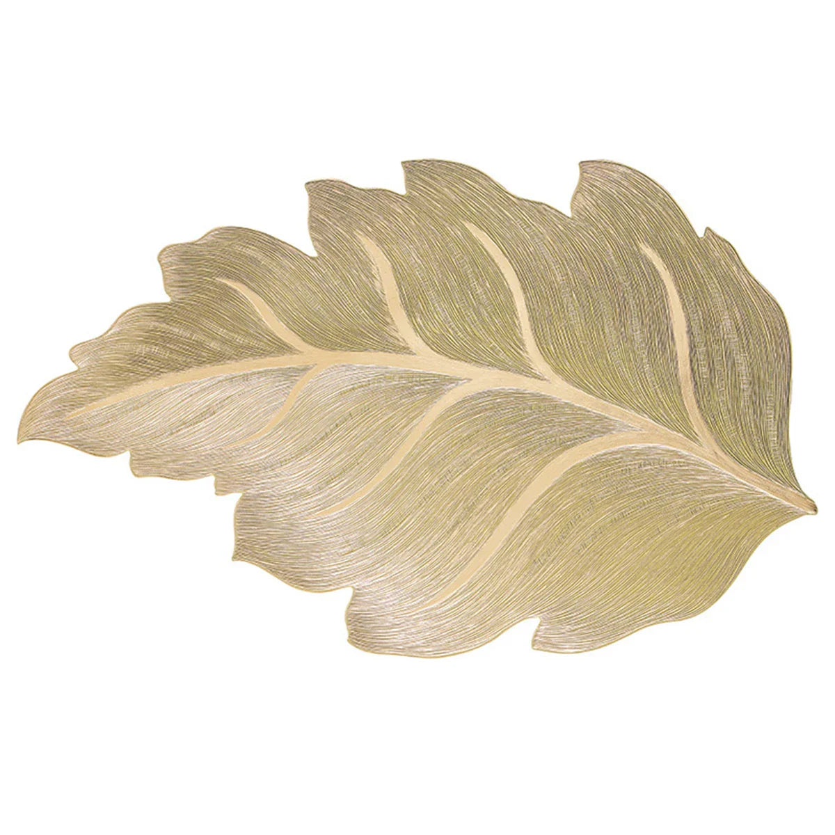 Gold Leaf Shape Decorative Serving Tray - Image 5
