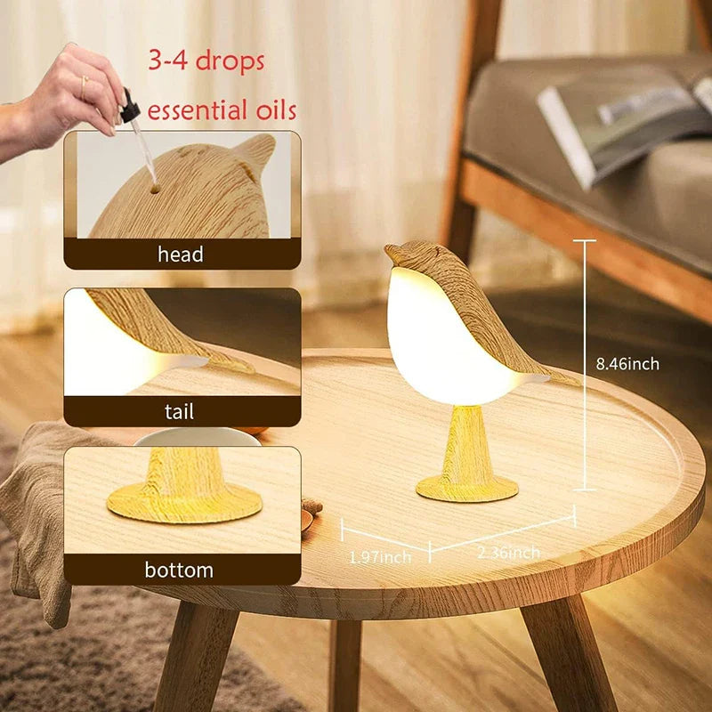 Wooden Bird LED Touch-Switch Night Lamp - Image 5