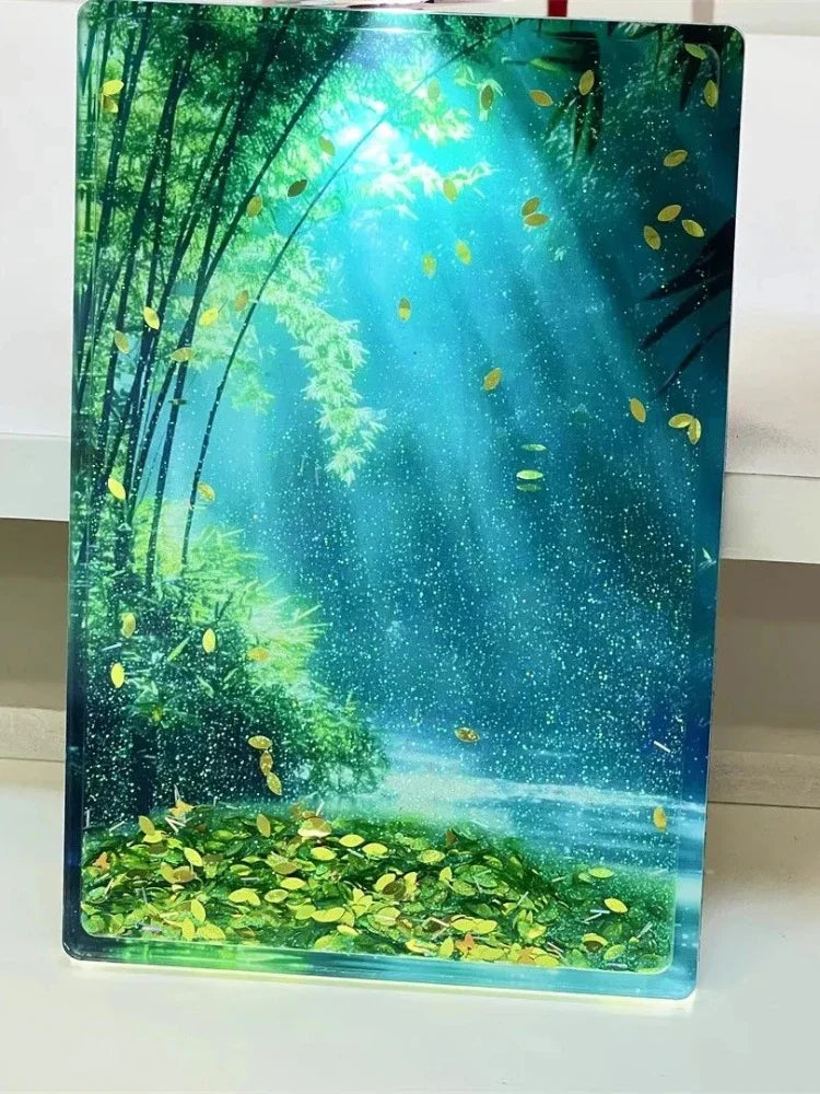 Dynamic Early Morning Bamboo Forest Acrylic Decors - Image 2