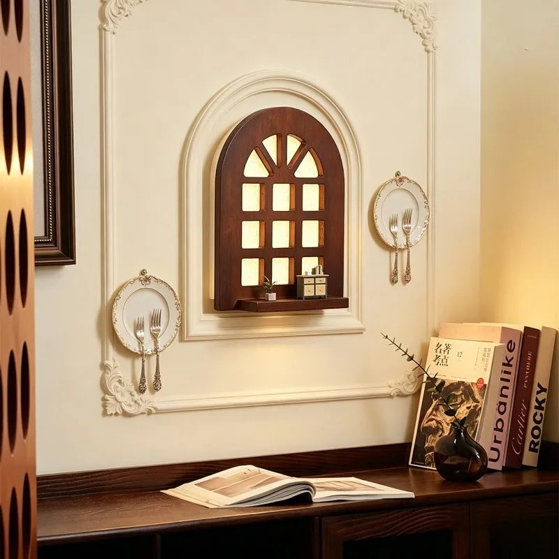 Warm Glow Arch Window Shelf Lamp - Image 2