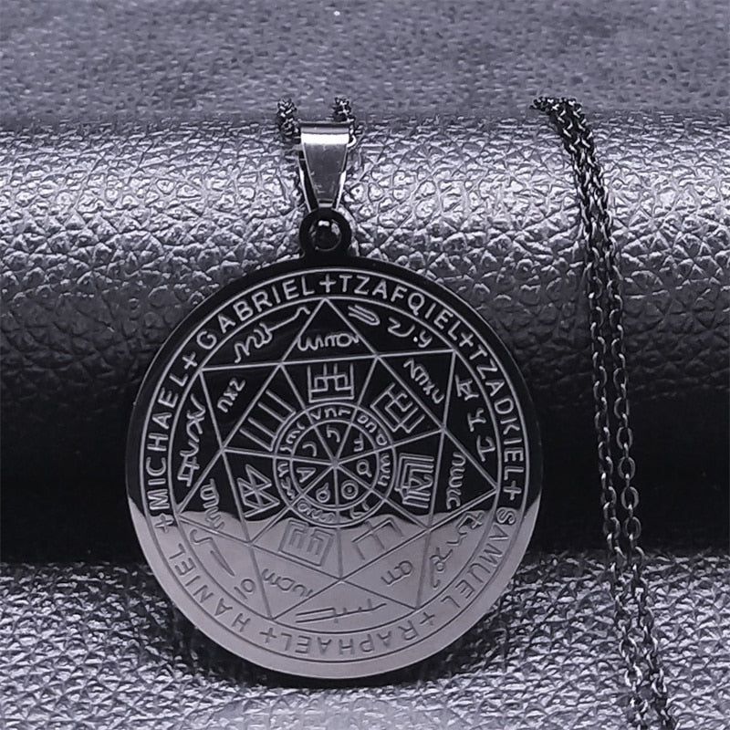 Divine Guardian Seven Archangels Stainless Steel Pendant Necklace - Image 2