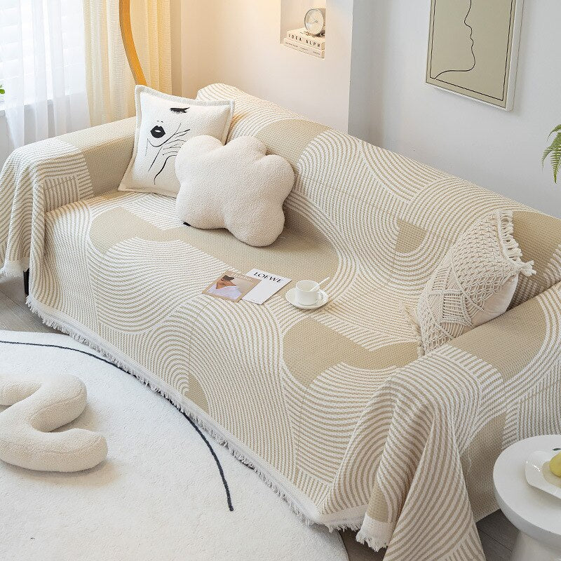 Nordic Style Comfy Soft Knitted Sofa Cover Blanket - Image 8