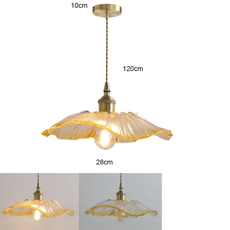 Blush Bloom Vintage Glass Pendant Light