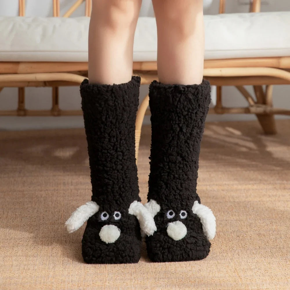 Fluffy Ears Cozy Long Socks - Image 5