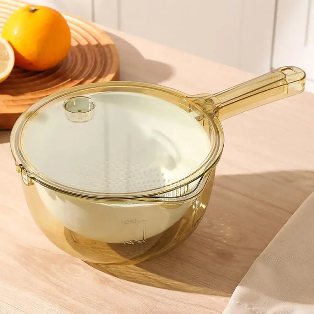 Dual-Layer Spinning Vegetable Washing Strainer - Image 1