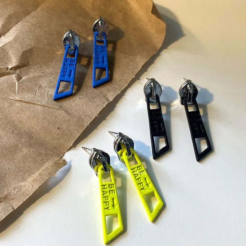 Zip Me Up Zipper Stud Earrings