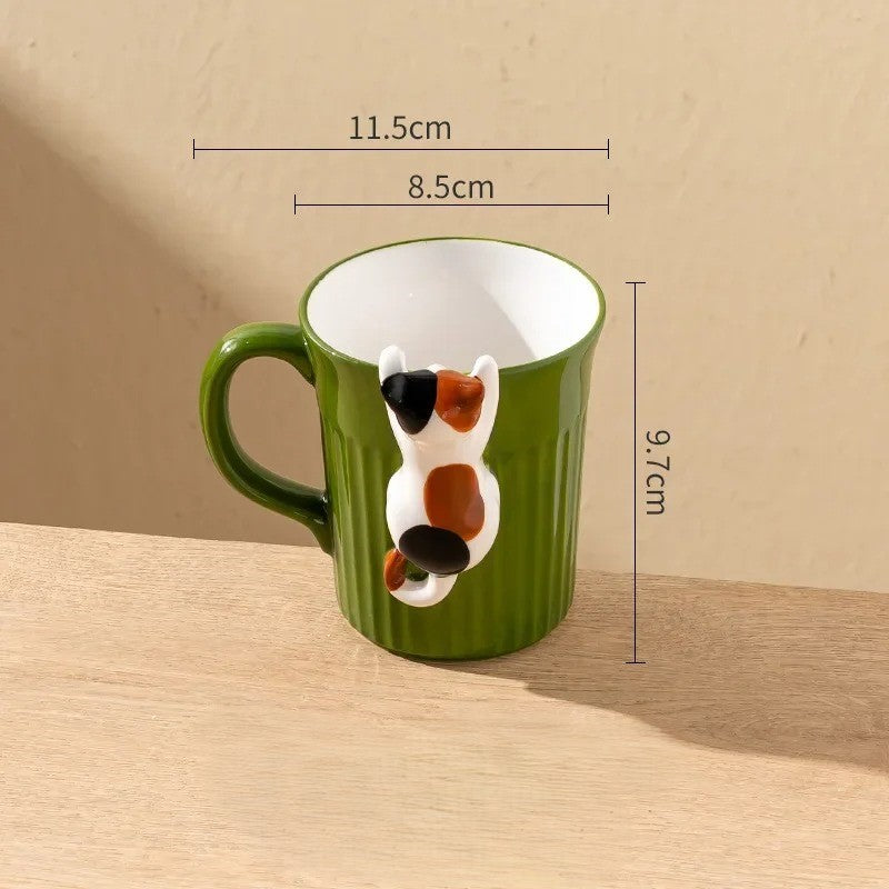 Hanging in There Cat Ceramic Mug - Image 7
