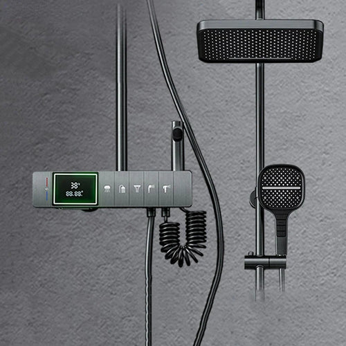 Rhythmic Rain Piano Key Style Control Elegant Rainfall Shower Set - Image 0