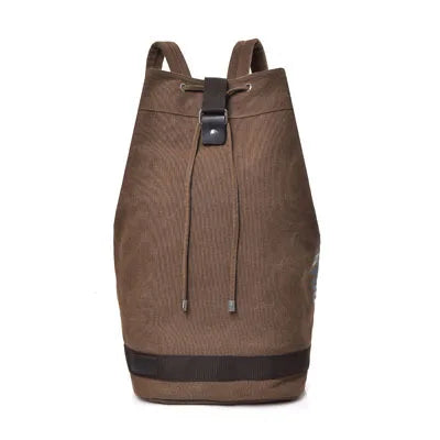 Casual Canvas Travel Bucket Backpack - Image 5