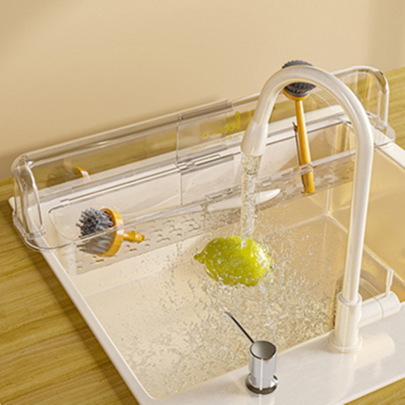 Splash-Proof Telescopic Sink Storage Rack