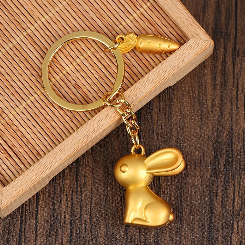 Lucky Rabbit Ring Keychain