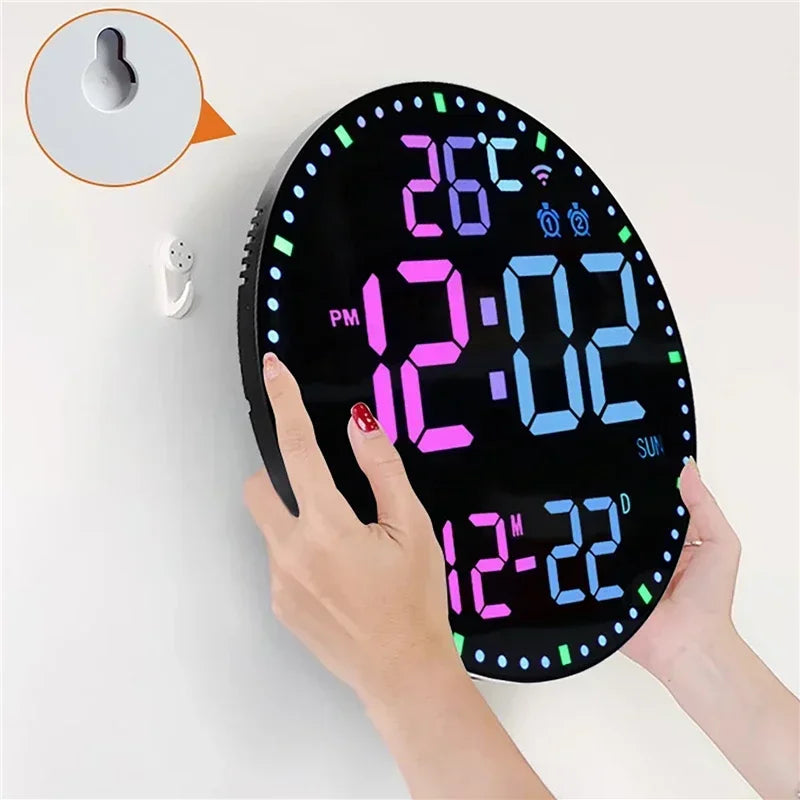 Neon Pulse Smart RGB Multifunctional Wall Clock - Image 1