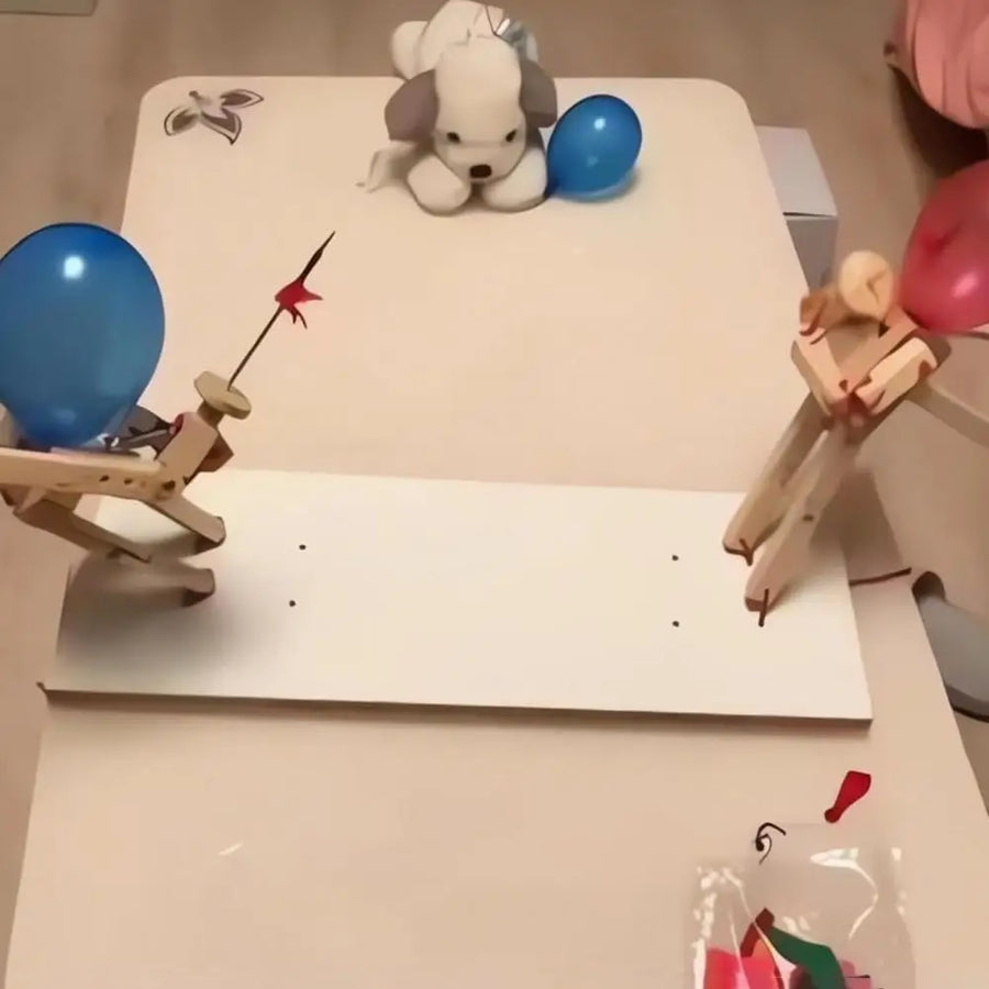 DIY Wooden Bots Battle Game Toy - Image 6