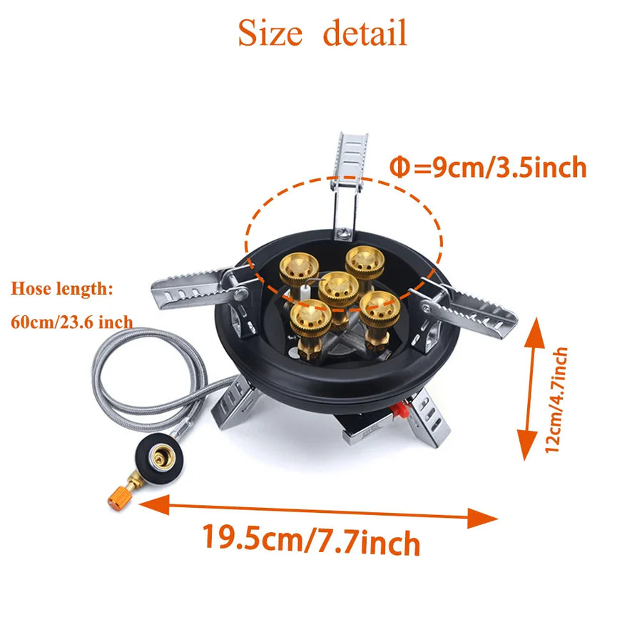 Portable Multi-Burner Quick Ignition Outdoor Gas Cooker - Image 5