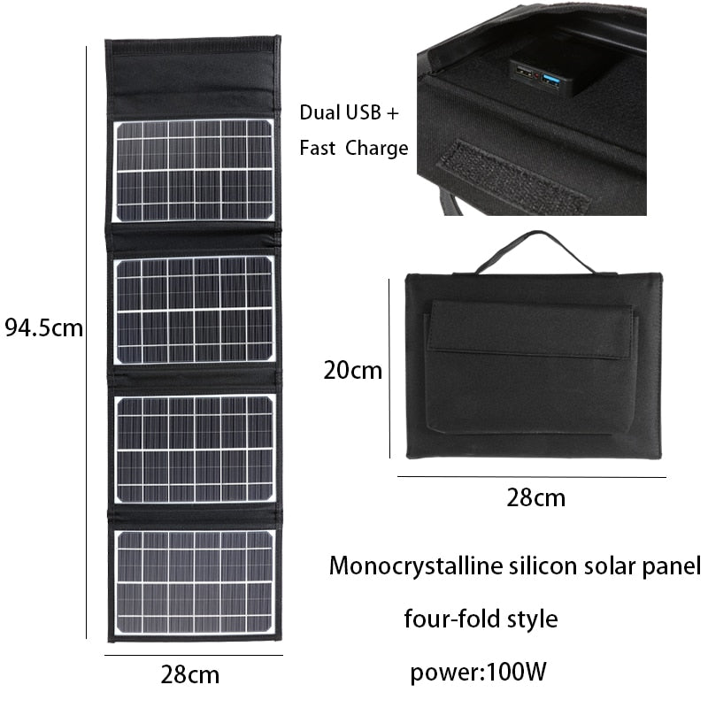 Solar Power Foldable Travel Power Bank