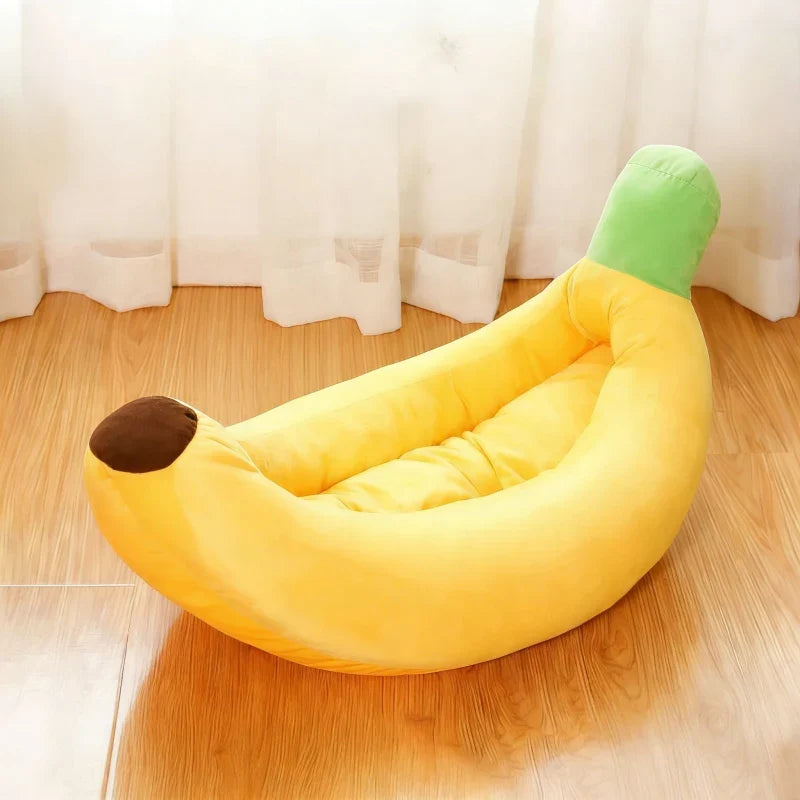 Bananenschalen-Plüsch-Katzenbett