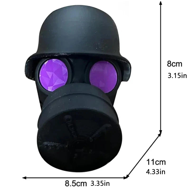 Black Gas Mask Helmet Trailer Hitch Cover - Image 4