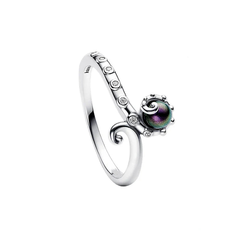 Celestial Sun and Moon Charm Sparkling Ring - Image 5