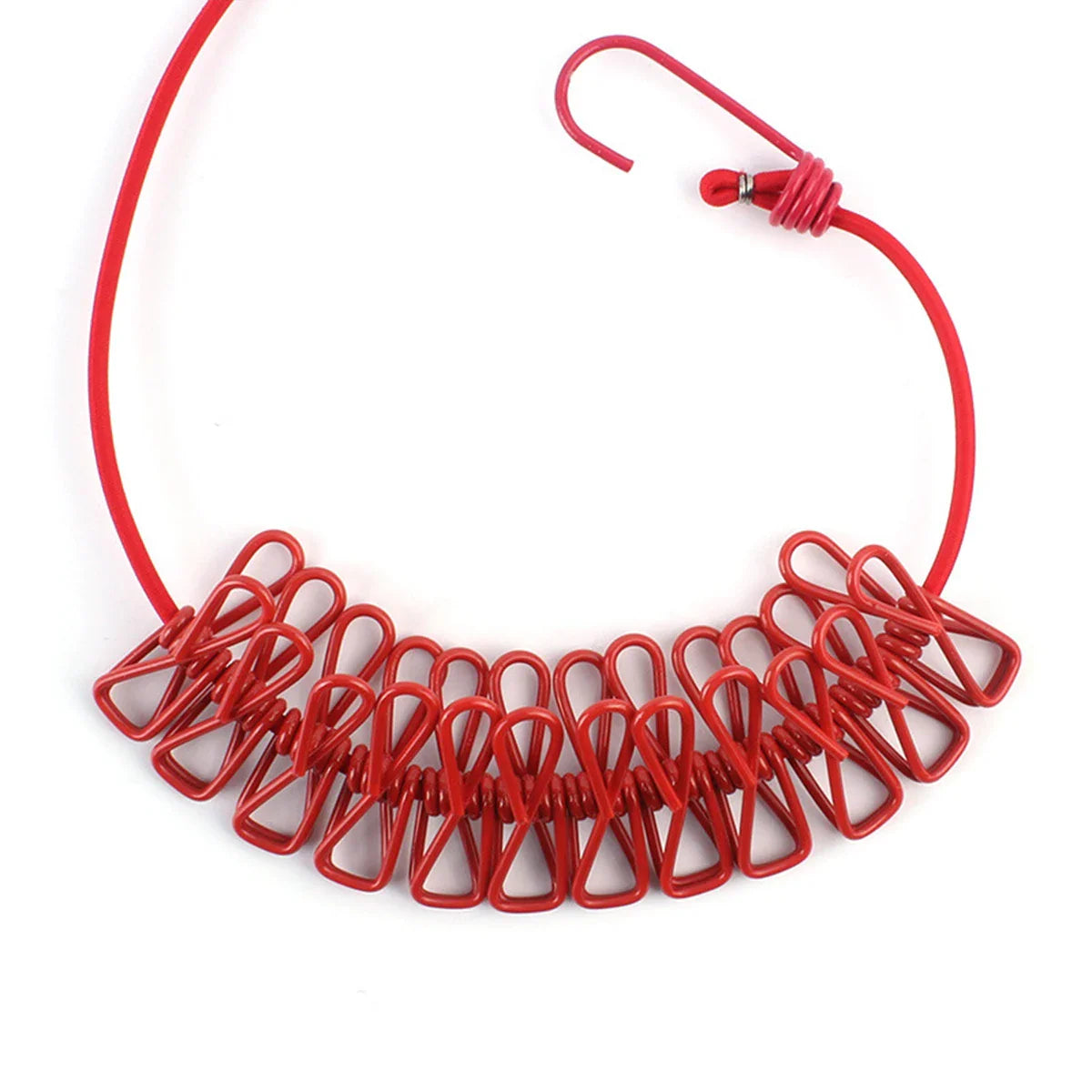 Windproof Non-Slip Elastic Multi-Clip Travel Clothesline - Image 8