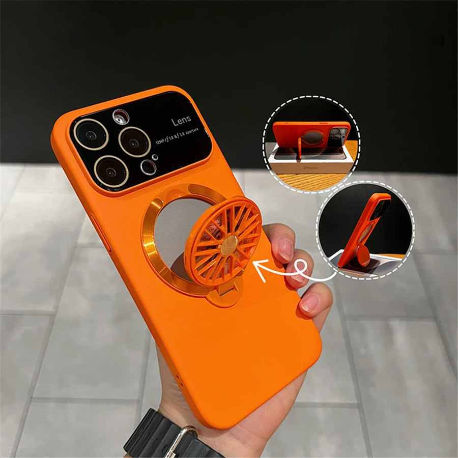 Rotation Heat Camera Protection iPhone Stand Phone Case - Image 0