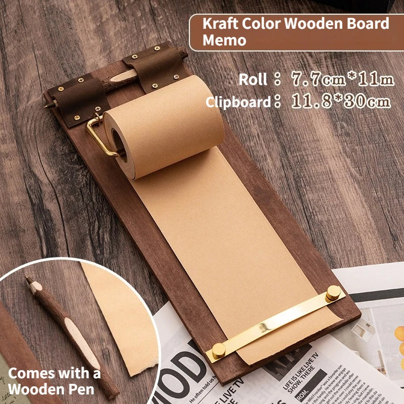 Roll-Note Wooden Clipboard - Image 6